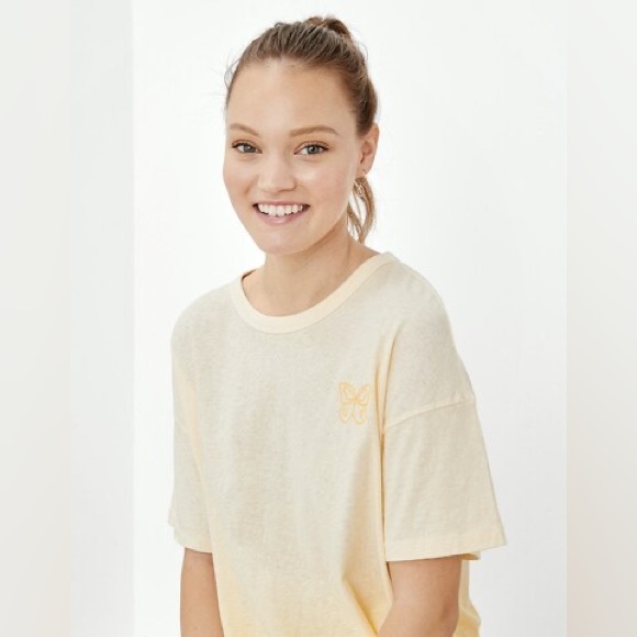 American eagle short sleeve tee - dip-dyed butterfly oversized medium - Picture 3 of 9